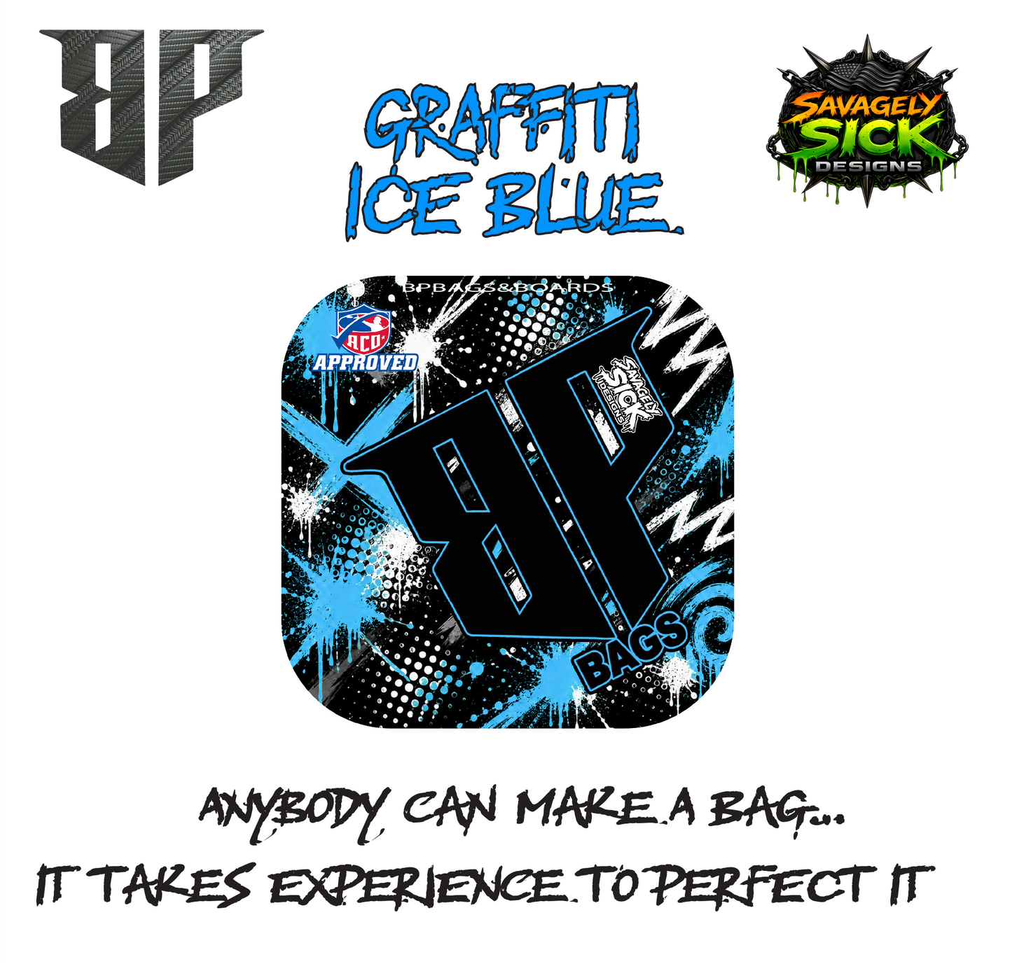 BP Multiple Bag Models "Graffiti" Design - ACO Pro Stamped Cornhole Bags - Set of 4 Bags