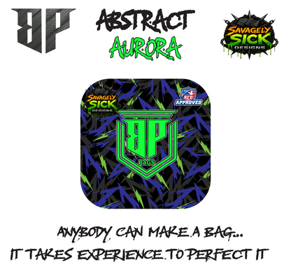 BP Multiple Bag Models "ABSTRACT" Design - ACO Pro Stamped Cornhole Bags - Set of 4 Bags