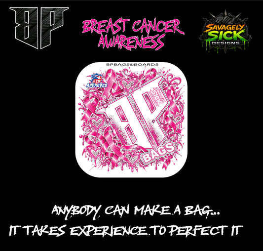 BP Multiple Bag Models "Breast Cancer Awareness" Design - ACO Pro Stamped Cornhole Bags - Set of 4 Bags